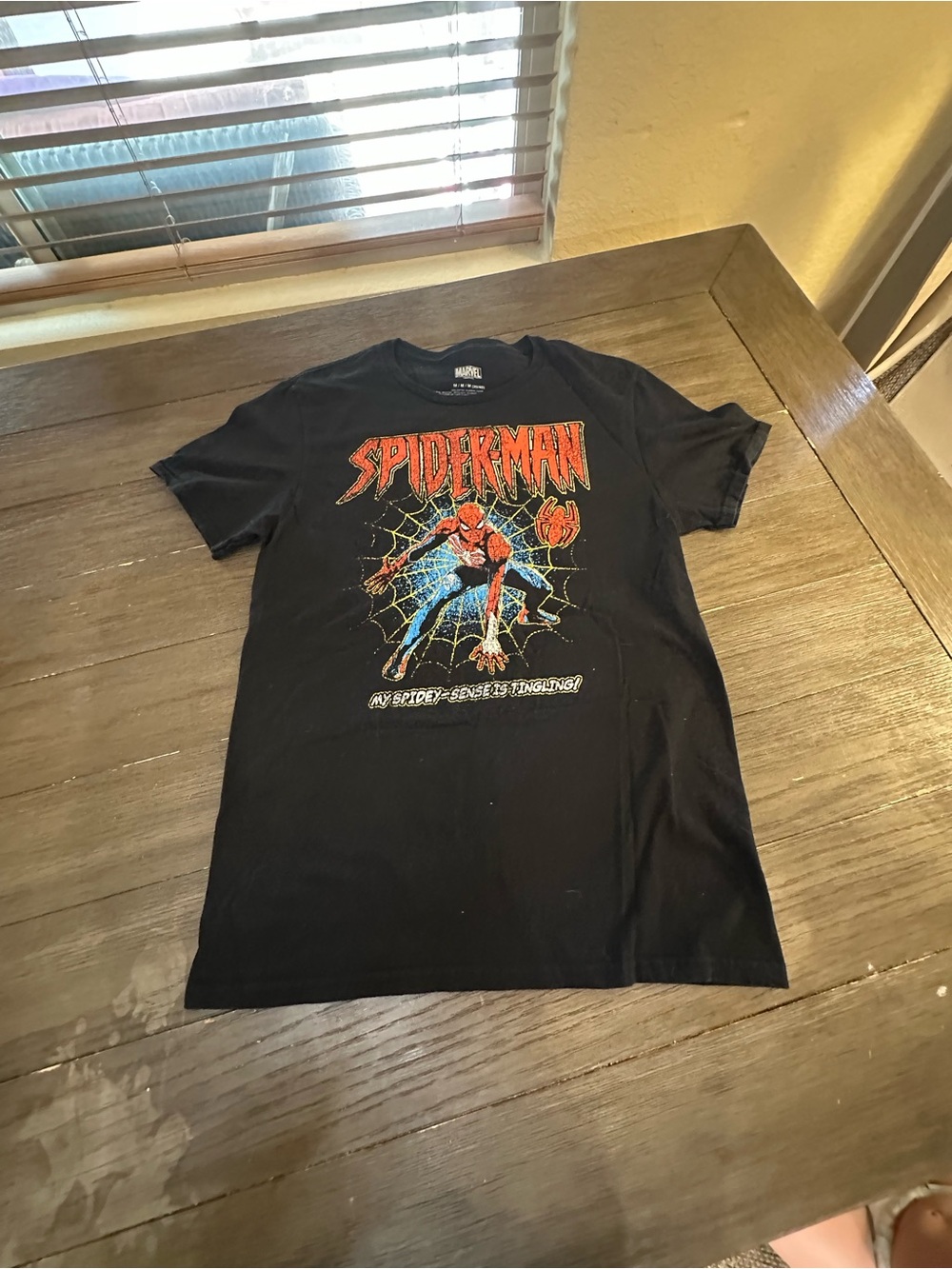 Men's Sz Med Marvel Spider-Man Graphic Tee - Black